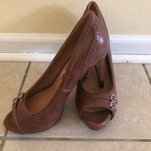 Nine West brown heels.